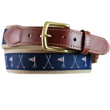 1.5 Cotton Web Belt with Motif Accent