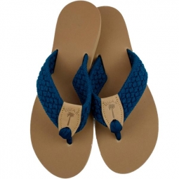 Navy Macrame Sandal