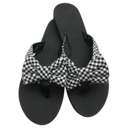 Derby Day Black Check Sandal