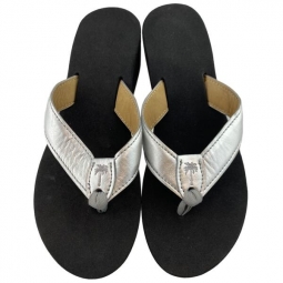 Silver Patent Sandal