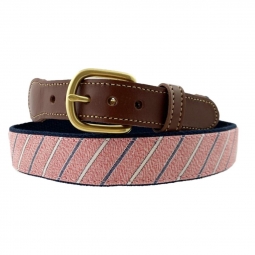 Coastal Red Stripe on Navy Cotton Web