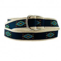 D-Ring Navajo Motif on Natural Cotton Web