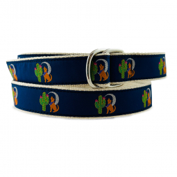 D-Ring Coyote Motif on Natural Cotton Web