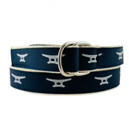 D-Ring Original Boat Cleat Motif on Natural Cotton Web