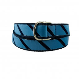 D-Ring Bluebird Navy Silk Stripe on Navy Surcingle