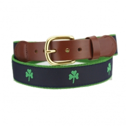Shamrock Motif on Kelly Cotton Web
