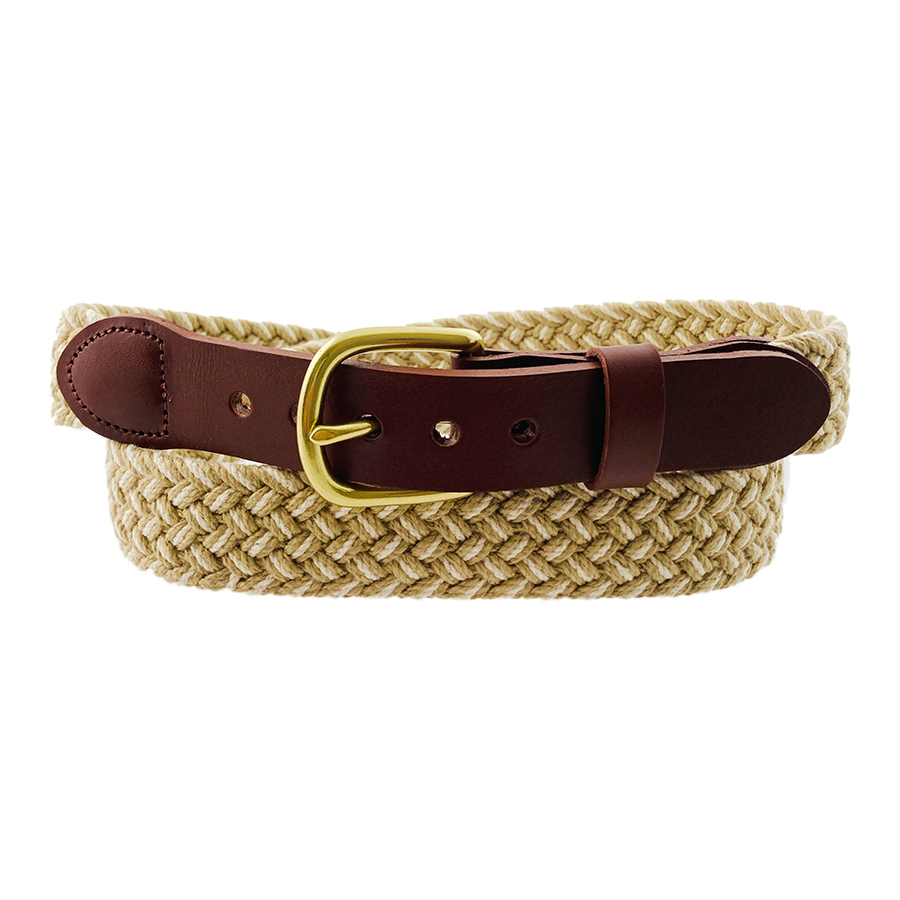 Newport Camel/Natural Macrame Belt Eliza B & Leather Man Ltd