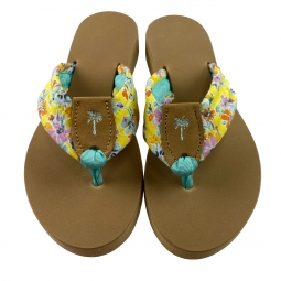 Lauder Yellow with Aqua Palm & Toe Ribbon