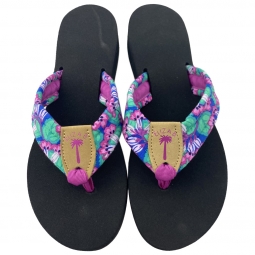 Valetino Blue Fabric with Wildberry Stamp & Toe Ribbon