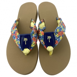 Champions Bouquet with Cobalt Patent Peanut Lemon Palm & Toe Ribbon