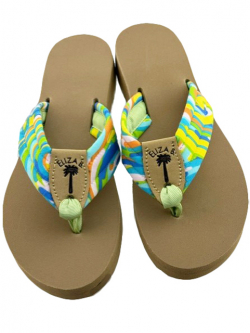 Picasso Fabric with Lime Toe and Regular Eliza B Peanut