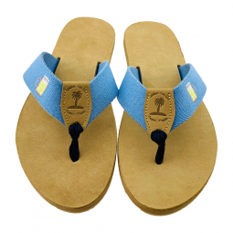 Bluebird Surcingle Sandal Embroidered with Beer Mug