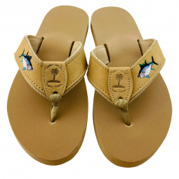 Blue Fin Tuna Embroidered Sandal