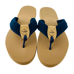 Navy Macrame Sandal