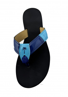 Pretty in Pink - Patchwork Patent - Cobalt and Turquoise