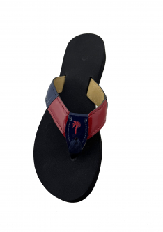 Pretty in Pink - Patchwork Patent - Red and Navy