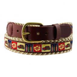Newport Camel & Natural Macrame with 505 California Dreaming Motif Ribbon