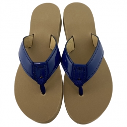 Cobalt Patent Leather Sandal