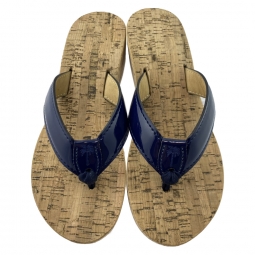 Navy Patent Leather Sandal