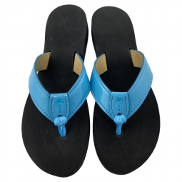 Turquoise Patent Leather Sandal