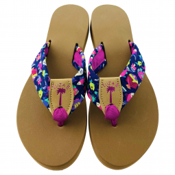 Atlantis Fabric Sandal with Wildberry Stamp & Toe Ribbon