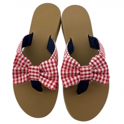 Derby Day Red Gingham Sandal