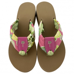 Leafy Garden Fiesta Patent Peanut with Lime Palm & Toe Ribbon