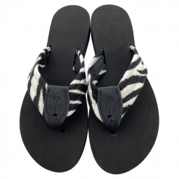 Zebra Fabric with Black EB Peanut & Toe Ribbon