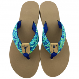 Skinny Blue Flamingo Feathers Sandal