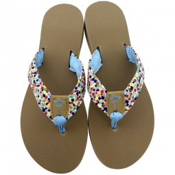 Skinny Chicklet Fabric Sandal