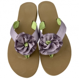 Mini Rosette Sandal in Dusty Lavender & Lime