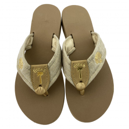 Sand Metallic with Gold Shell & Gold Stamp
