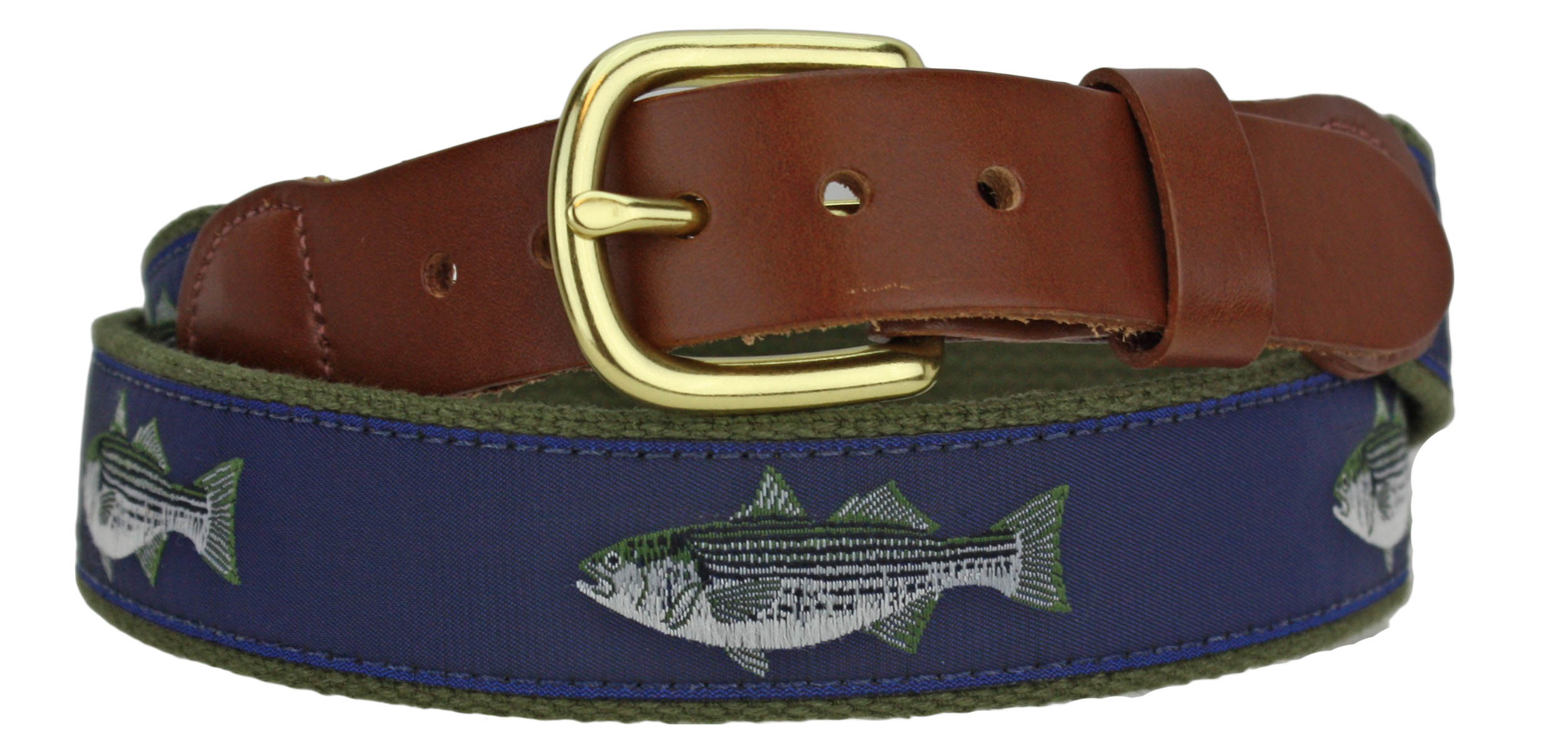 Leather Man Limited size 40 leather belt cloth brass Preppycore rowing crew Leatherman Men main image 4