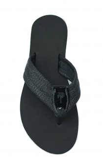 Black Raffia with Black Patent and Black Toe