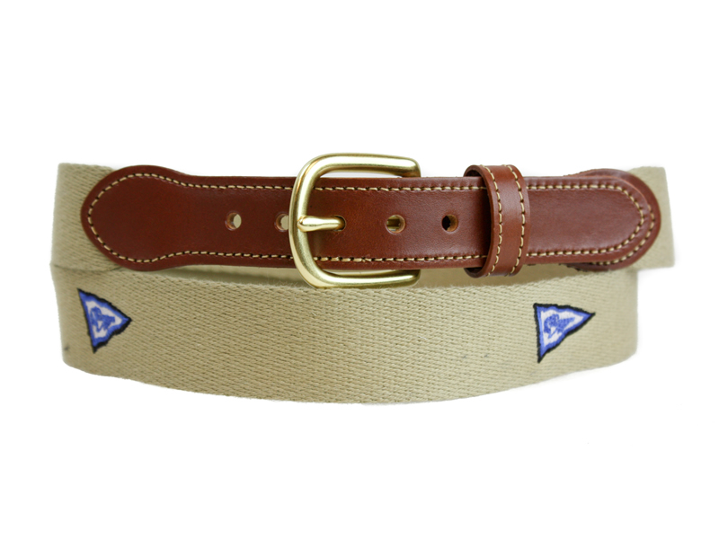Herring Bay Yacht Club Men's Belt in Surcingle with Burgee