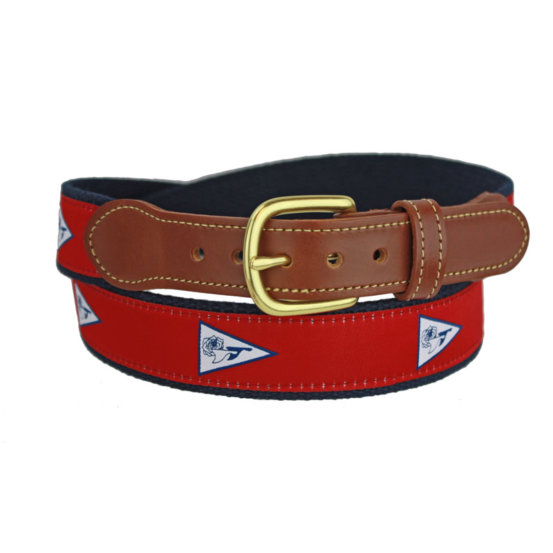 Herring Bay Yacht Club Men's Navy Belt with HBYC Logo