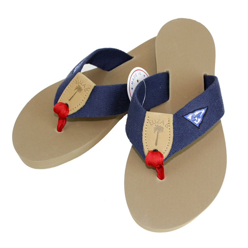 Herring Bay Yacht Club Ladies Sandal in Surcingle with Burgee