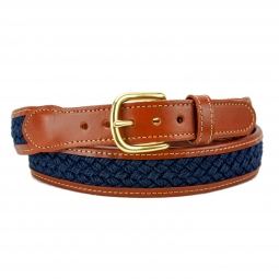 Leather Cradled Macrame Belt