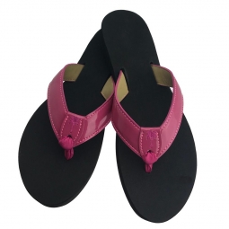 1" Feather Edged Leather Sandals on Rubber Soles
